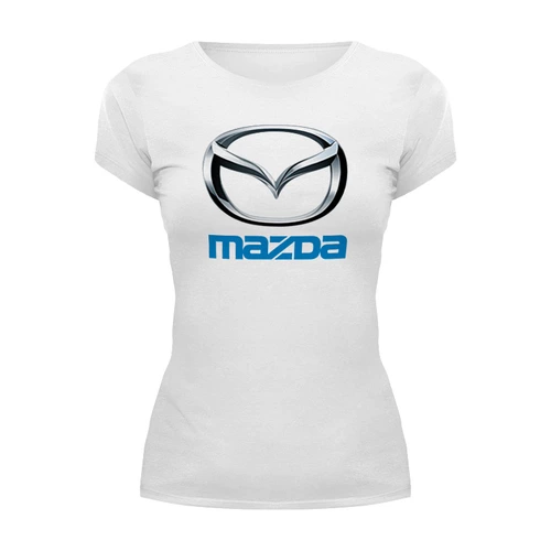 Заказать женскую футболку в Москве. Футболка базовая MAZDA от DESIGNER   - готовые дизайны и нанесение принтов.