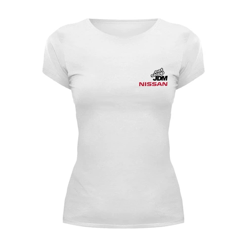 Заказать женскую футболку в Москве. Футболка базовая nissan jdm от Ваня Ванин - готовые дизайны и нанесение принтов.
