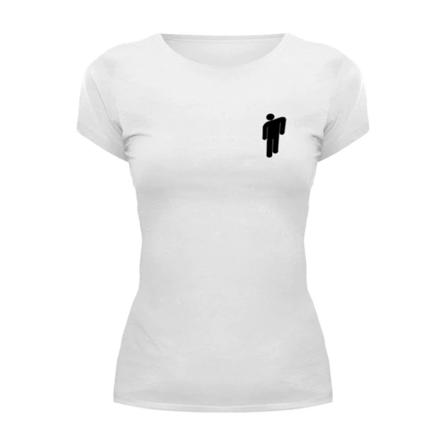 Заказать женскую футболку в Москве. Футболка базовая Billie Eilish (две стороны) от DESIGNER   - готовые дизайны и нанесение принтов.