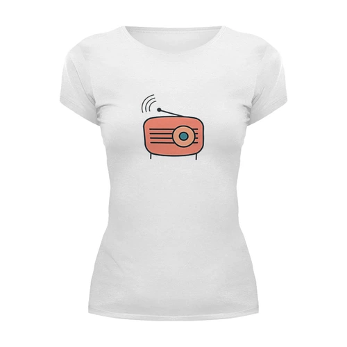 Заказать женскую футболку в Москве. Футболка базовая Радио от Metronomy - готовые дизайны и нанесение принтов.