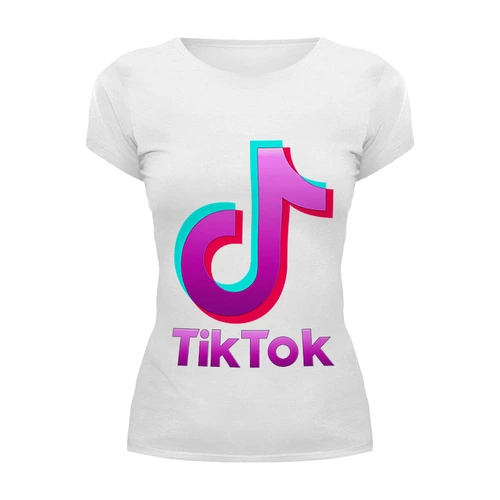 Заказать женскую футболку в Москве. Футболка базовая TIK TOK (Tik Tok video) от vista12761@rambler.ru - готовые дизайны и нанесение принтов.