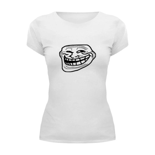 Заказать женскую футболку в Москве. Футболка базовая Mem смех от THE_NISE  - готовые дизайны и нанесение принтов.