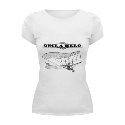 Заказать женскую футболку в Москве. Футболка базовая Once A Hero от OEX design - готовые дизайны и нанесение принтов.