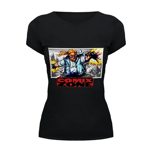 Заказать женскую футболку в Москве. Футболка базовая Comix Zone от BJ Shop - готовые дизайны и нанесение принтов.