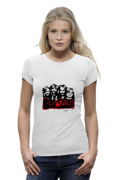 Заказать женскую футболку в Москве. Футболка базовая Black Sabbath от Fedor - готовые дизайны и нанесение принтов.