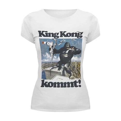 Заказать женскую футболку в Москве. Футболка базовая King Kong от KinoArt - готовые дизайны и нанесение принтов.