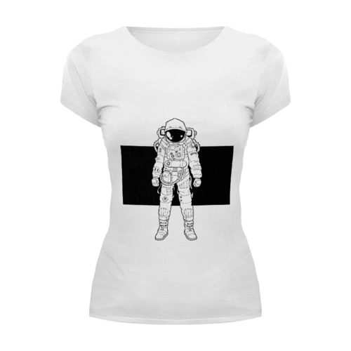 Заказать женскую футболку в Москве. Футболка базовая Астронавт от YellowCloverShop - готовые дизайны и нанесение принтов.