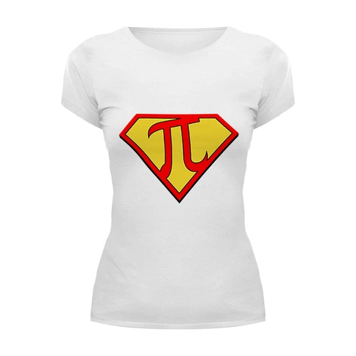 Заказать женскую футболку в Москве. Футболка базовая Супер Пи (Super Pi) от coolmag - готовые дизайны и нанесение принтов.