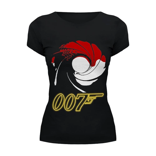 Заказать женскую футболку в Москве. Футболка базовая James Bond от Leichenwagen - готовые дизайны и нанесение принтов.