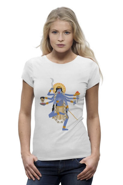 Заказать женскую футболку в Москве. Футболка базовая Кали   от dyzel1 - готовые дизайны и нанесение принтов.