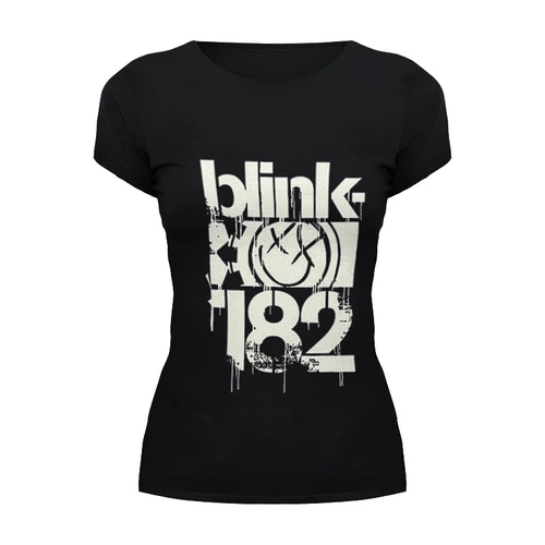 Заказать женскую футболку в Москве. Футболка базовая blink-182 smile shirt от slider - готовые дизайны и нанесение принтов.