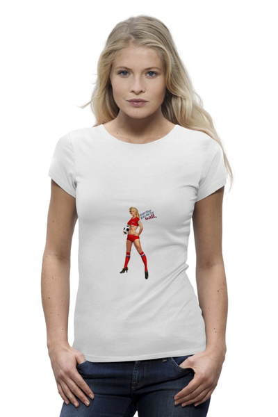 Заказать женскую футболку в Москве. Футболка базовая Pin Up от торгаш - готовые дизайны и нанесение принтов.