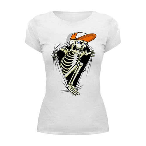 Заказать женскую футболку в Москве. Футболка базовая Skeletor от balden - готовые дизайны и нанесение принтов.