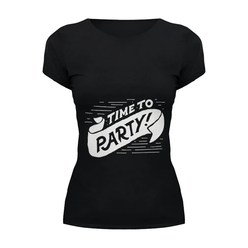 Заказать женскую футболку в Москве. Футболка базовая Party от Hop Shop - готовые дизайны и нанесение принтов.