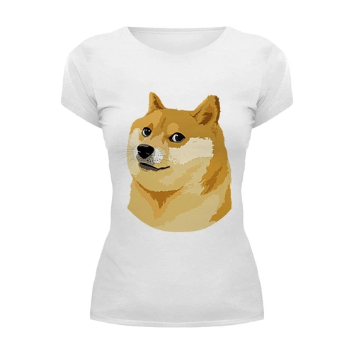 Заказать женскую футболку в Москве. Футболка базовая DOGE DOGE от Jimmy Flash - готовые дизайны и нанесение принтов.