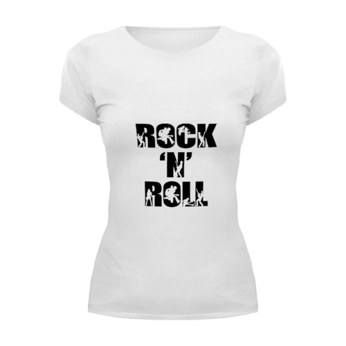 Заказать женскую футболку в Москве. Футболка базовая Rock'n'Roll от gent777 - готовые дизайны и нанесение принтов.