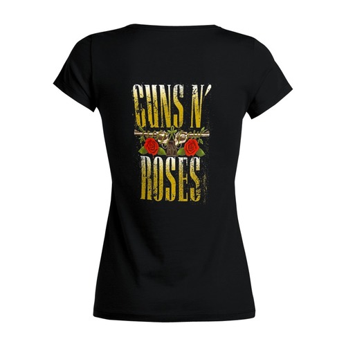 Заказать женскую футболку в Москве. Футболка базовая Guns n' roses от Leichenwagen - готовые дизайны и нанесение принтов.