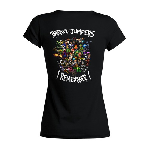 Заказать женскую футболку в Москве. Футболка базовая Barrel Jumpers. I Remember! от BJ Shop - готовые дизайны и нанесение принтов.