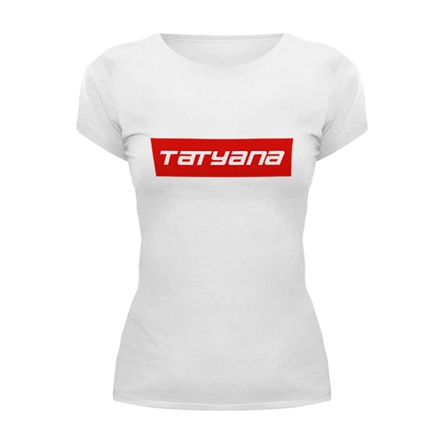 Заказать женскую футболку в Москве. Футболка базовая Tatyana от THE_NISE  - готовые дизайны и нанесение принтов.
