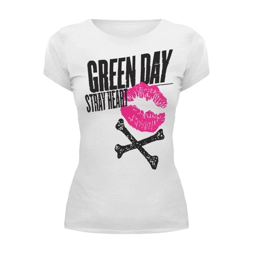 Заказать женскую футболку в Москве. Футболка базовая Green Day от geekbox - готовые дизайны и нанесение принтов.
