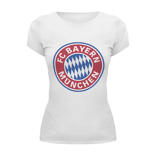 Заказать женскую футболку в Москве. Футболка базовая Бавария Мюнхен от coolmag - готовые дизайны и нанесение принтов.