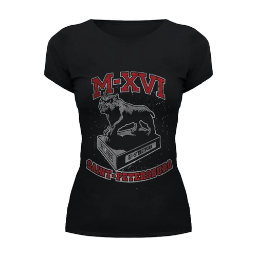 Заказать женскую футболку в Москве. Футболка базовая M-XVI от Серега Шнайдер - готовые дизайны и нанесение принтов.