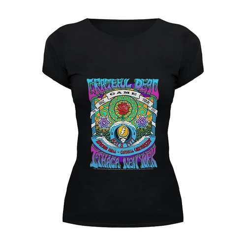 Заказать женскую футболку в Москве. Футболка базовая Grateful Dead от Fedor - готовые дизайны и нанесение принтов.