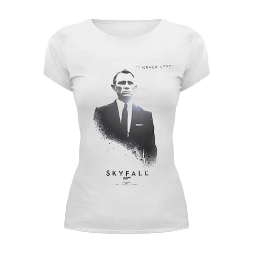 Заказать женскую футболку в Москве. Футболка базовая Skyfall от KinoArt - готовые дизайны и нанесение принтов.