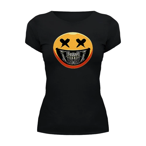 Заказать женскую футболку в Москве. Футболка базовая ☺SkullSMILE☺ от balden - готовые дизайны и нанесение принтов.