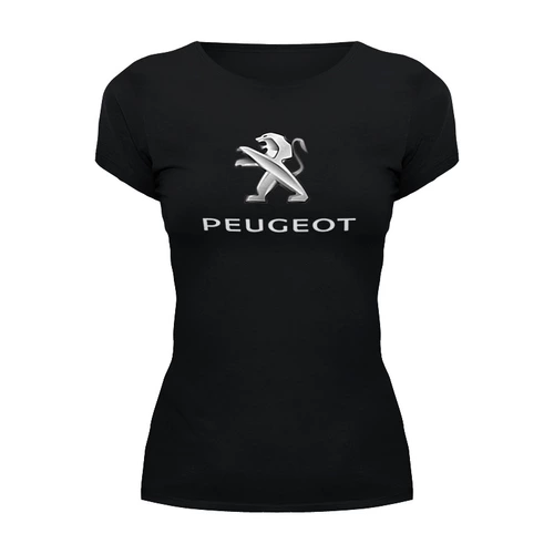 Заказать женскую футболку в Москве. Футболка базовая PEUGEOT от DESIGNER   - готовые дизайны и нанесение принтов.