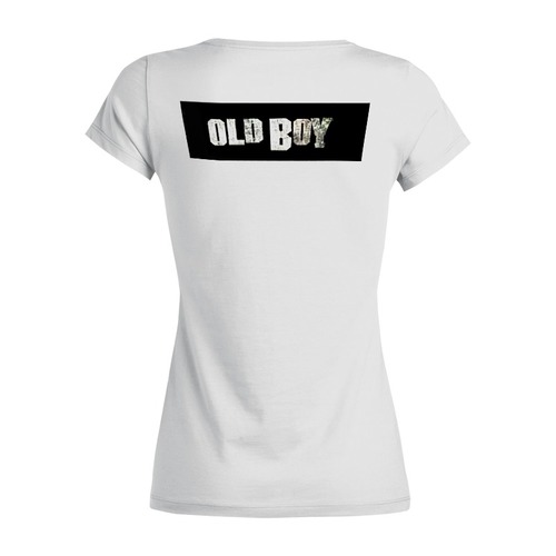 Заказать женскую футболку в Москве. Футболка базовая Олдбой от aleks_say - готовые дизайны и нанесение принтов.