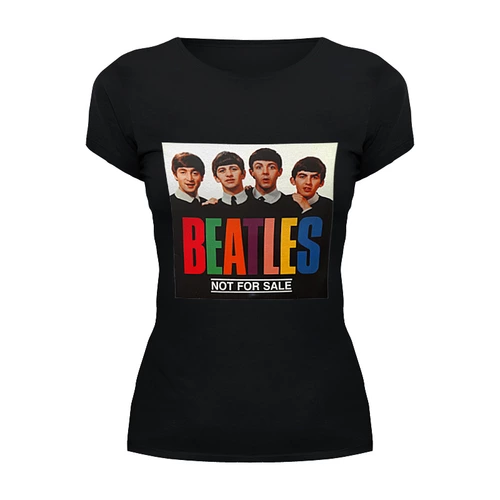Заказать женскую футболку в Москве. Футболка базовая The Beatles  от cherdantcev - готовые дизайны и нанесение принтов.