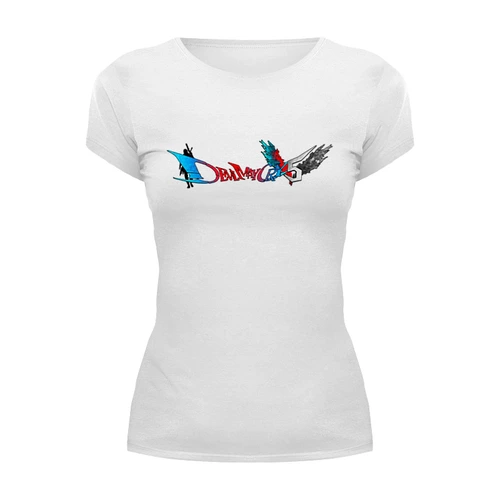 Заказать женскую футболку в Москве. Футболка базовая Devil May Cry от THE_NISE  - готовые дизайны и нанесение принтов.