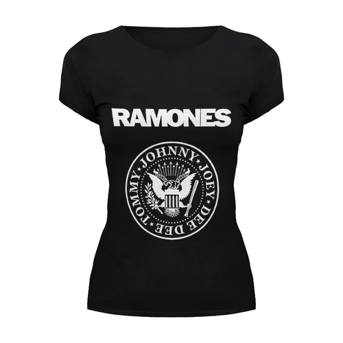 Заказать женскую футболку в Москве. Футболка базовая Ramones  от rancid - готовые дизайны и нанесение принтов.