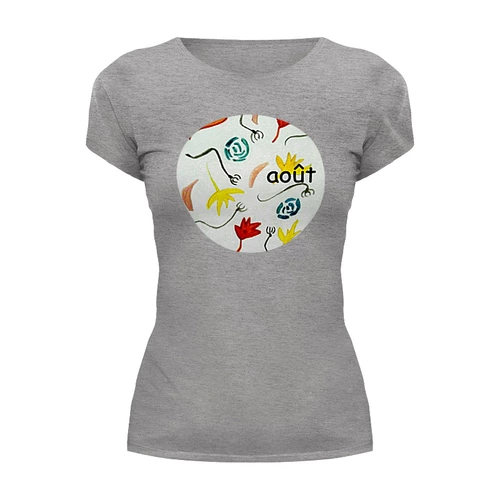 Заказать женскую футболку в Москве. Футболка базовая Август от mrs-snit@yandex.ru - готовые дизайны и нанесение принтов.