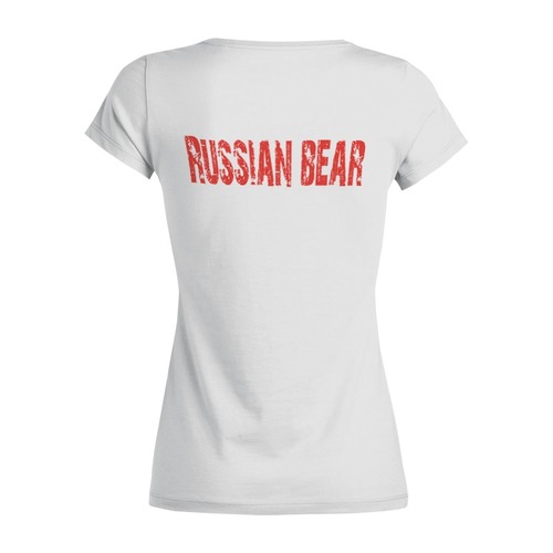 Заказать женскую футболку в Москве. Футболка базовая Russian Bear от Andrey Akimov - готовые дизайны и нанесение принтов.