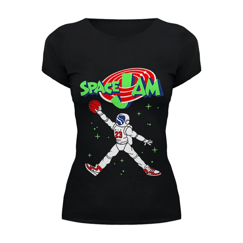 Заказать женскую футболку в Москве. Футболка базовая Space Jam x Jordan от coolmag - готовые дизайны и нанесение принтов.