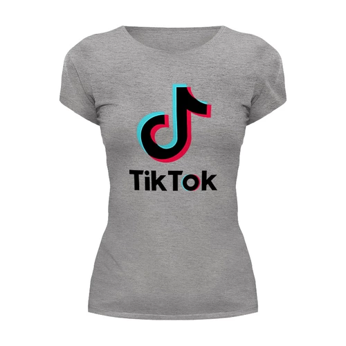 Заказать женскую футболку в Москве. Футболка базовая TikTok от balden - готовые дизайны и нанесение принтов.