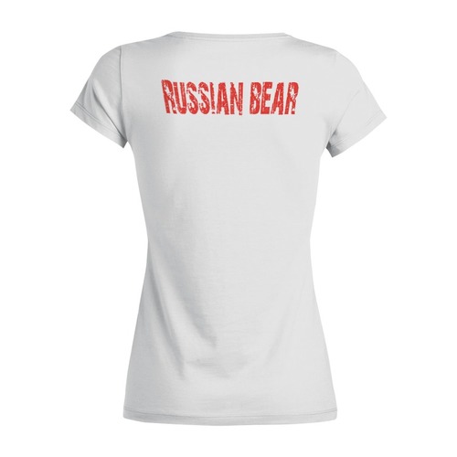 Заказать женскую футболку в Москве. Футболка базовая Russian Bear от Andrey Akimov - готовые дизайны и нанесение принтов.