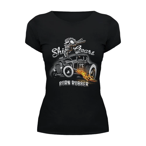 Заказать женскую футболку в Москве. Футболка базовая Shift Gears... от shap - готовые дизайны и нанесение принтов.