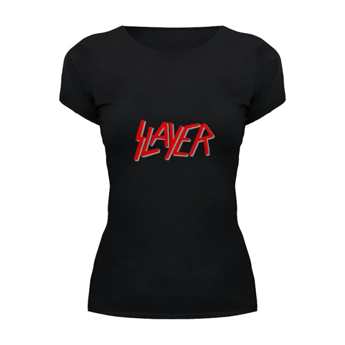 Заказать женскую футболку в Москве. Футболка базовая "Slayer" от Fedor - готовые дизайны и нанесение принтов.