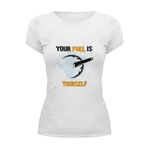 Заказать женскую футболку в Москве. Футболка базовая Your fuel от white_irbis - готовые дизайны и нанесение принтов.