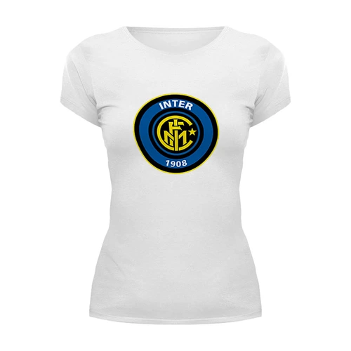 Заказать женскую футболку в Москве. Футболка базовая Inter от THE_NISE  - готовые дизайны и нанесение принтов.