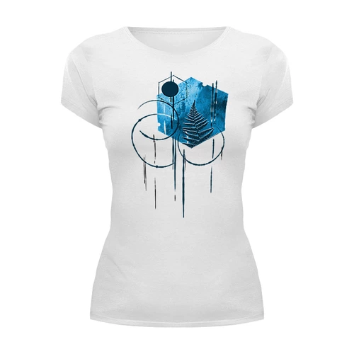 Заказать женскую футболку в Москве. Футболка базовая Space Fern от oneredfoxstore@gmail.com - готовые дизайны и нанесение принтов.