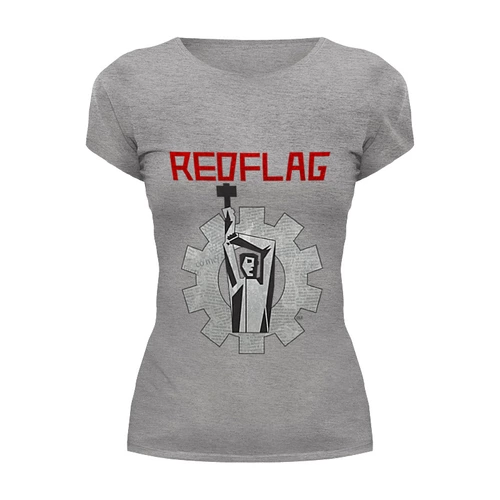 Заказать женскую футболку в Москве. Футболка базовая Red Flag от OEX design - готовые дизайны и нанесение принтов.
