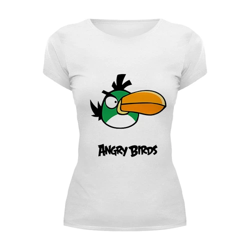 Заказать женскую футболку в Москве. Футболка базовая Angry Birds от denis01001 - готовые дизайны и нанесение принтов.