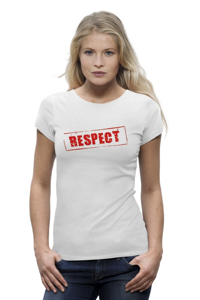 Заказать женскую футболку в Москве. Футболка базовая Respect от Leichenwagen - готовые дизайны и нанесение принтов.