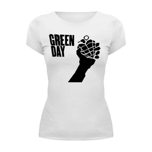 Заказать женскую футболку в Москве. Футболка базовая Green day от walek - готовые дизайны и нанесение принтов.