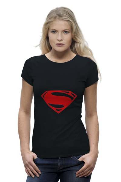 Заказать женскую футболку в Москве. Футболка базовая Бэтмен против Супермена от cherdantcev - готовые дизайны и нанесение принтов.