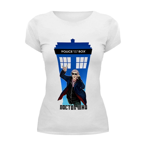 Заказать женскую футболку в Москве. Футболка базовая Доктор Кто (Doctor Who) от Cosmic Shine - готовые дизайны и нанесение принтов.